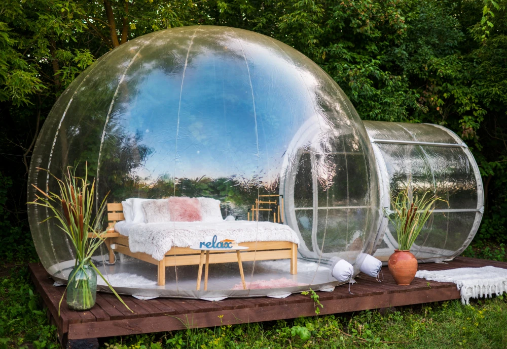 small inflatable bubble tent